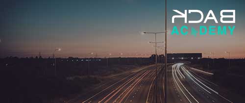 Fast main road at night