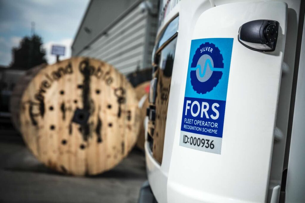 FORS Silver sticker on the back of a vehicle
